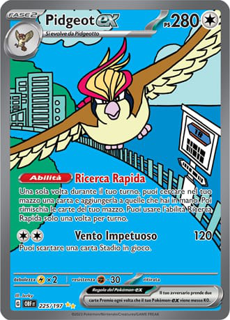 Pidgeot ex - Ossidiana Infuocata #225