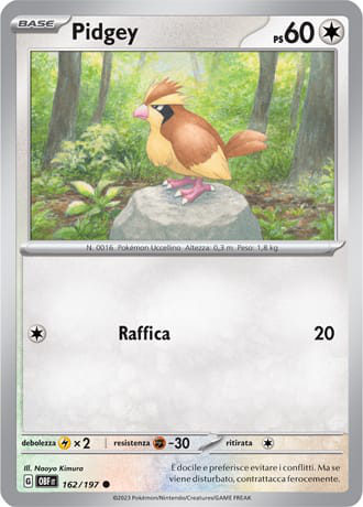 Pidgey - Ossidiana Infuocata #162