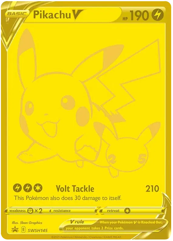 Pikachu V - Sword & Shield Promos #145