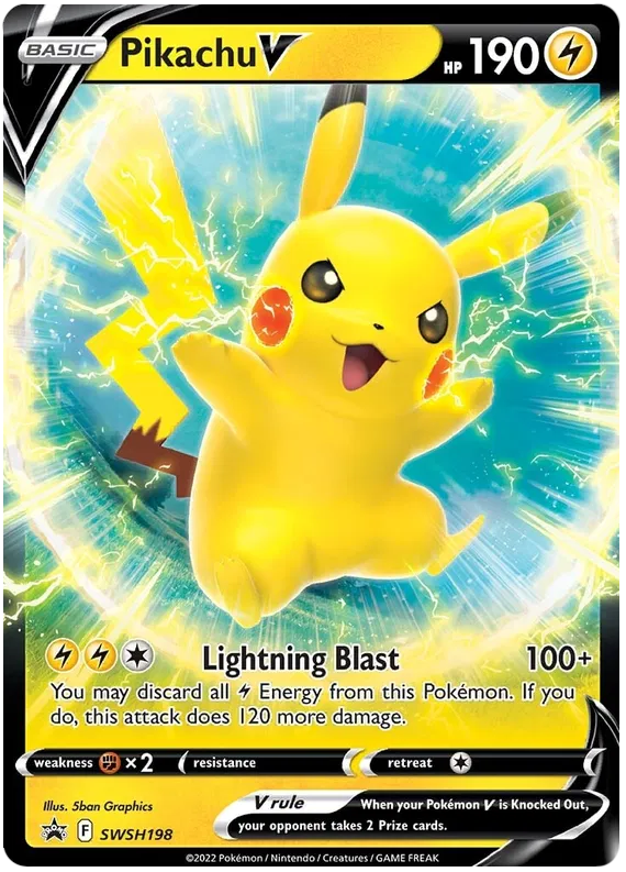 Pikachu V - Sword & Shield Promos #198