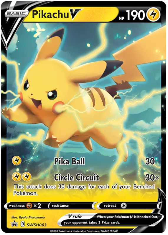 Pikachu V - Sword & Shield Promos #63