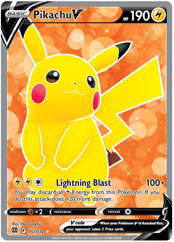 Pikachu V - Brilliant Stars #157