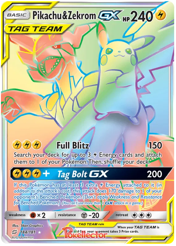 Pikachu & Zekrom GX - Team Up #184