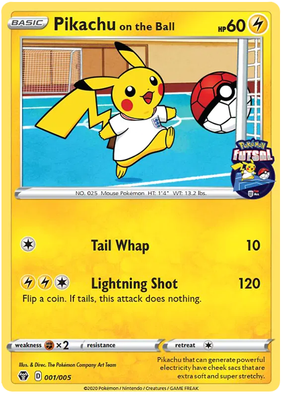 Pikachu on the Ball - Pokemon Futsal Promos #1