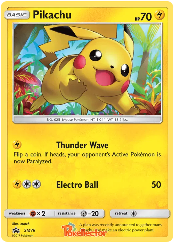 Pikachu - Sun & Moon Promos #76