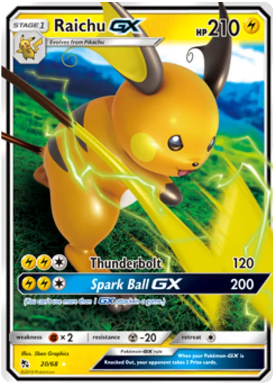 Raichu GX - Hidden Fates #20