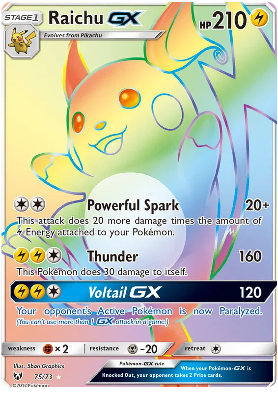 Raichu GX - Shining Legends #75