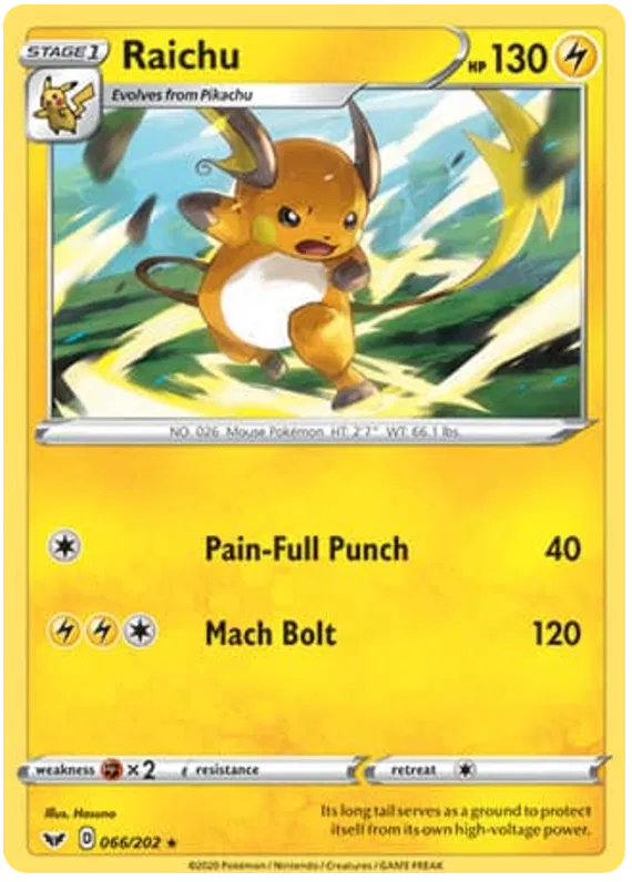 Raichu - Sword & Shield #66