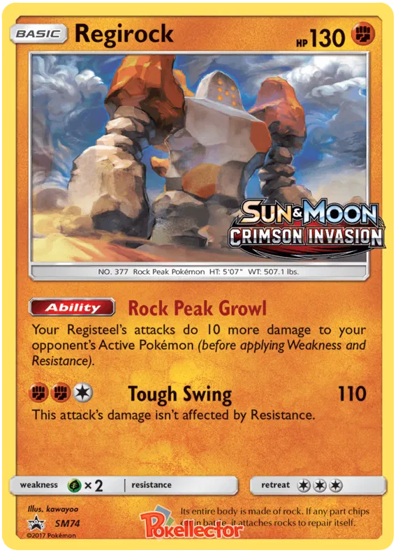 Regirock - Sun & Moon Promos #74