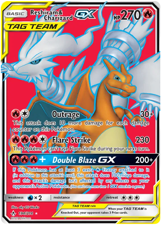 Reshiram & Charizard GX - Unbroken Bonds #194