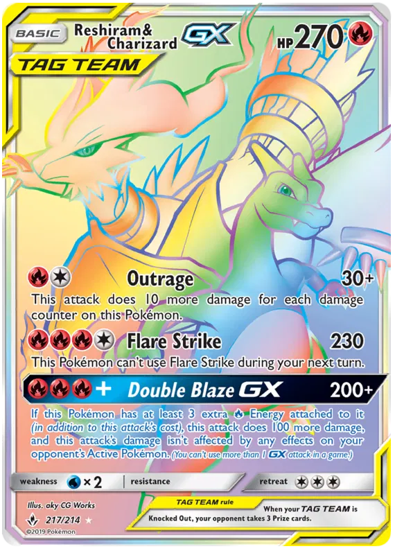 Reshiram & Charizard GX - Unbroken Bonds #217