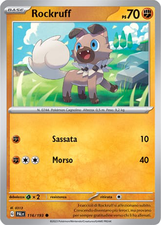 Rockruff - Evoluzioni A Paldea	 #116