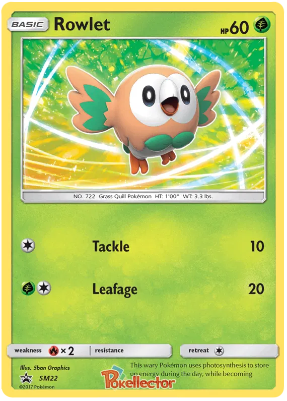 Rowlet - Sun & Moon Promos #22