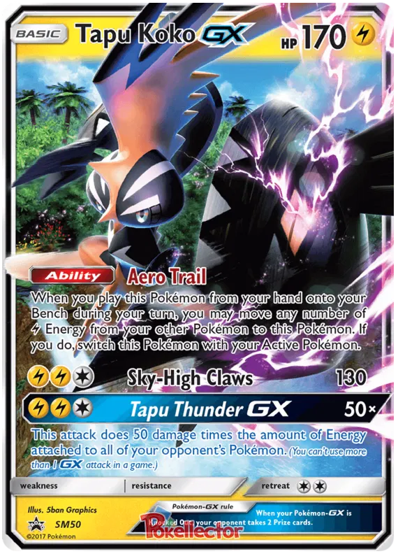 Shiny Tapu Koko GX - Sun & Moon Promos #50