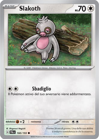 Slakoth - Evoluzioni A Paldea	 #160