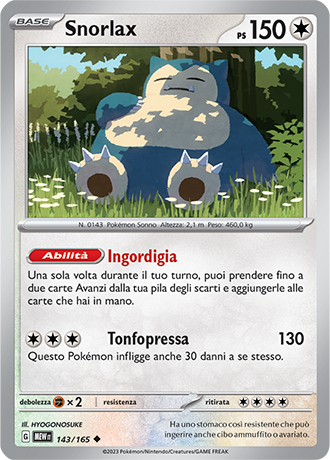 Snorlax - Scarlatto & Violetto - 151 #143