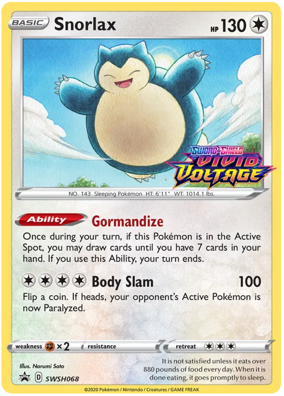 Snorlax - Sword & Shield Promos #68