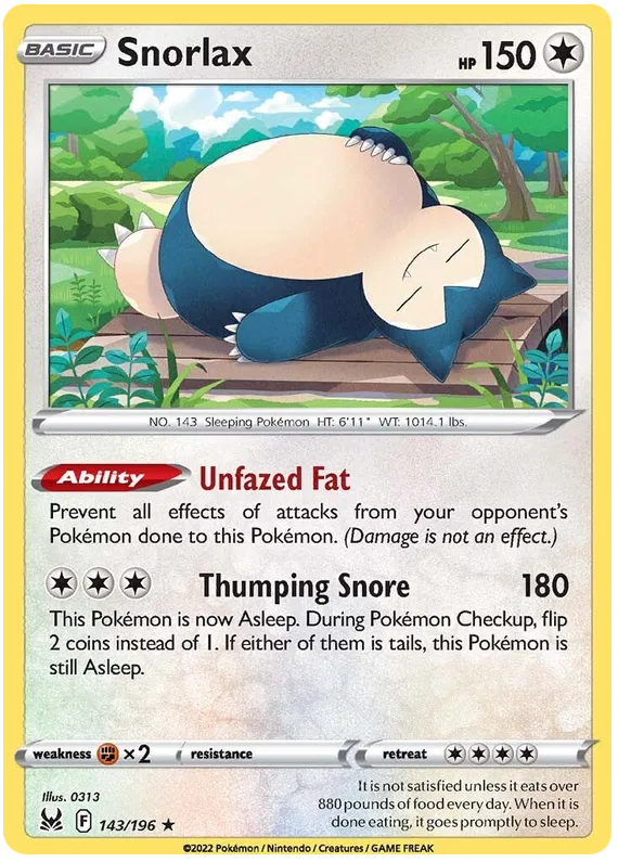 Snorlax - Lost Origin #143