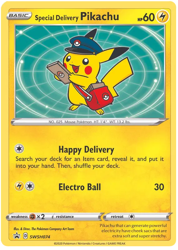 Special Delivery Pikachu - Sword & Shield Promos #74