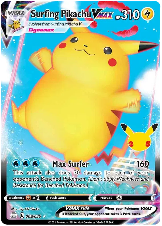 Surfing Pikachu VMAX - Celebrations #9