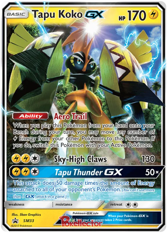 Tapu Koko GX - Sun & Moon Promos #33