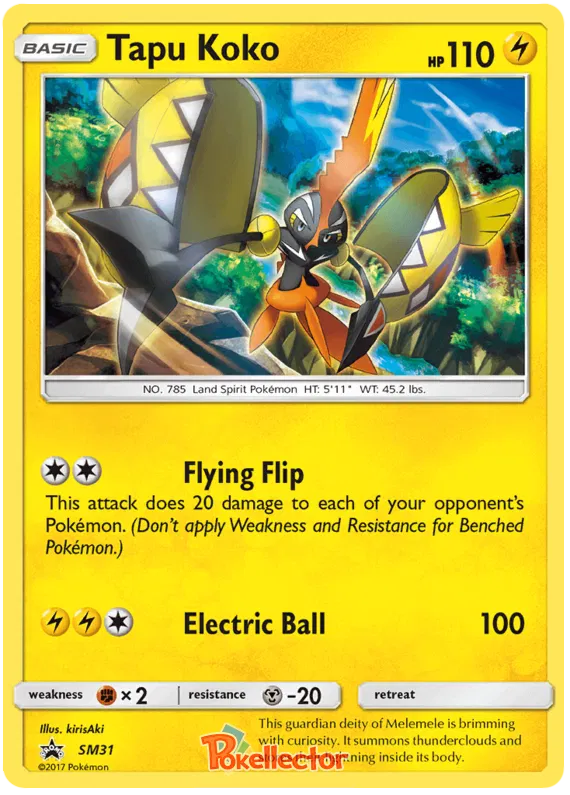 Tapu Koko - Sun & Moon Promos #31