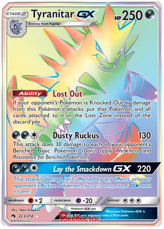 Tyranitar GX - Lost Thunder #223