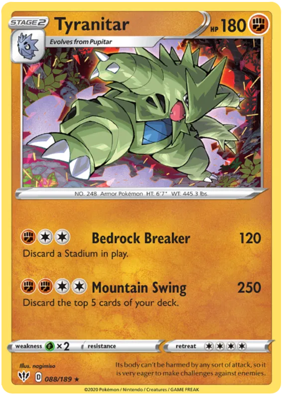 Tyranitar - Darkness Ablaze #88