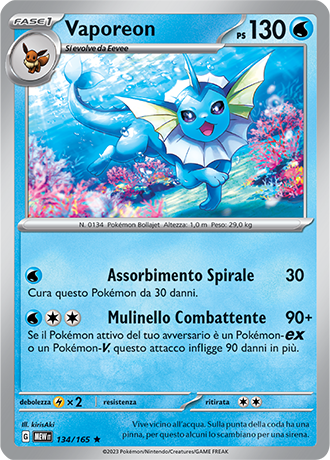 Vaporeon - Scarlatto & Violetto - 151 #134