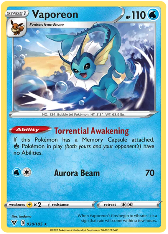 Vaporeon - Vivid Voltage #30