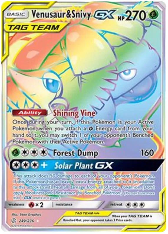 Venusaur & Snivy GX - Cosmic Eclipse #249