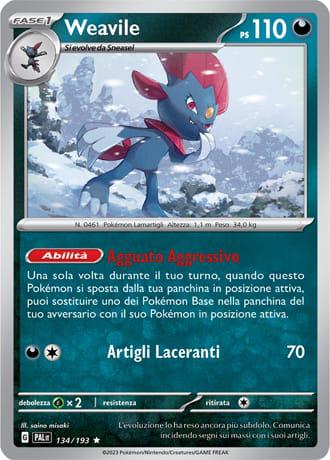 Weavile - Evoluzioni A Paldea	 #134