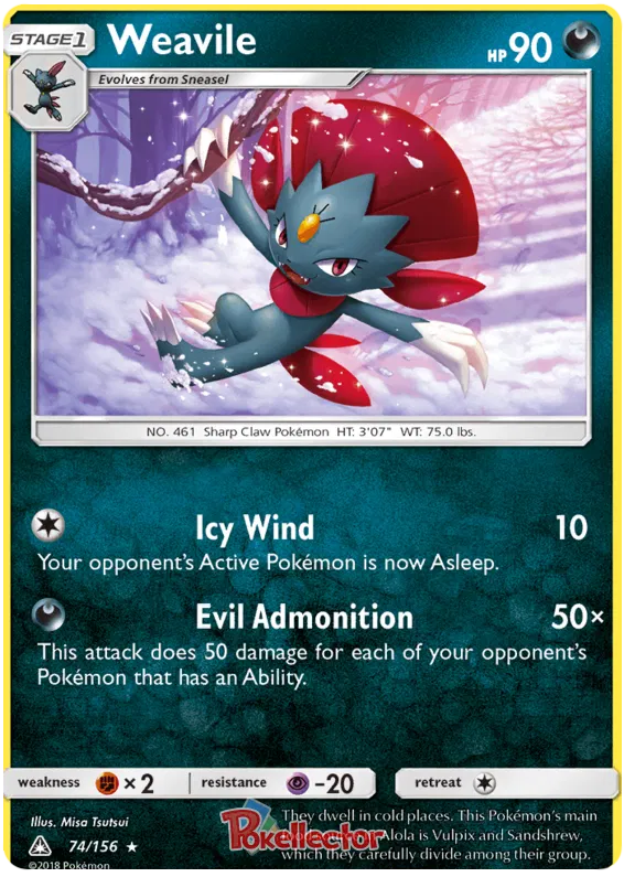 Weavile - Ultra Prism #74