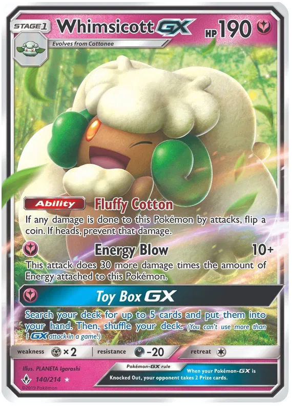 Whimsicott GX - Unbroken Bonds #140