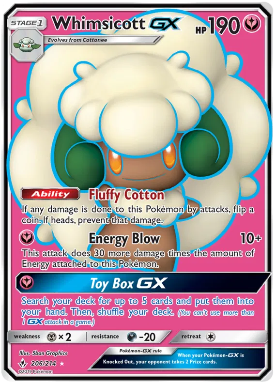 Whimsicott GX - Unbroken Bonds #206