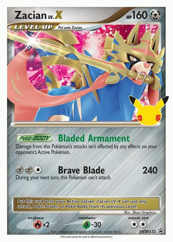 Zacian Lv X - Sword & Shield Promos #135