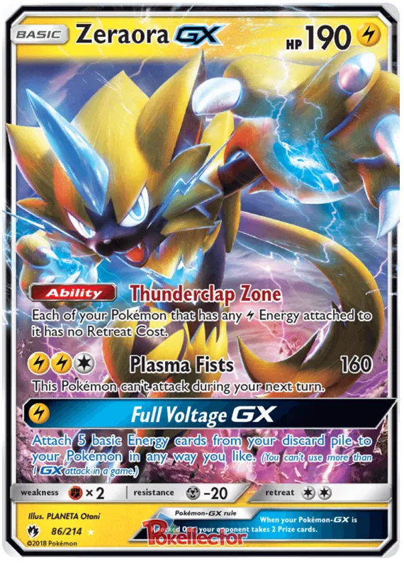 Zeraora GX - Lost Thunder #86