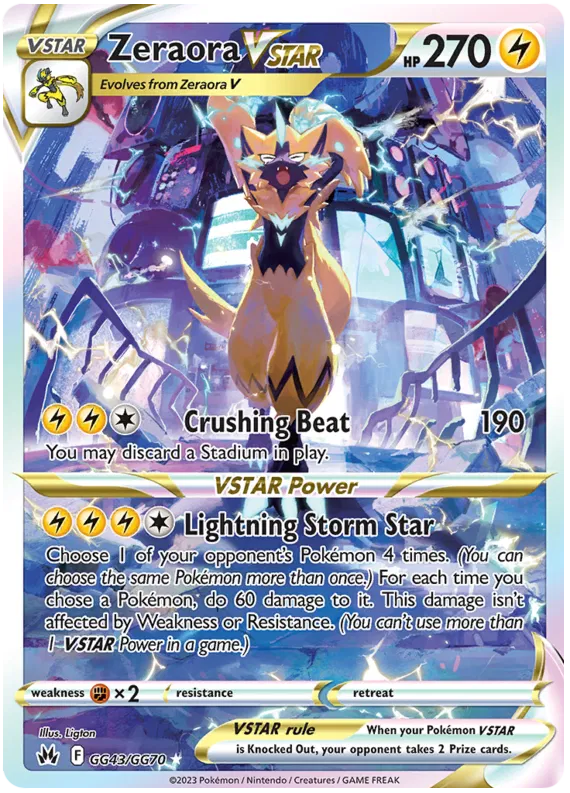 Zeraora VSTAR - Crown Zenith - Galarian Gallery #43