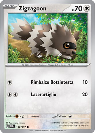 Zigzagoon - Ossidiana Infuocata #167