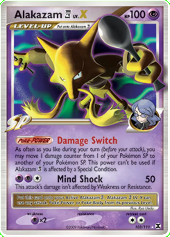 Alakazam 4 LV. X - Platinum - Rising Rivals #103