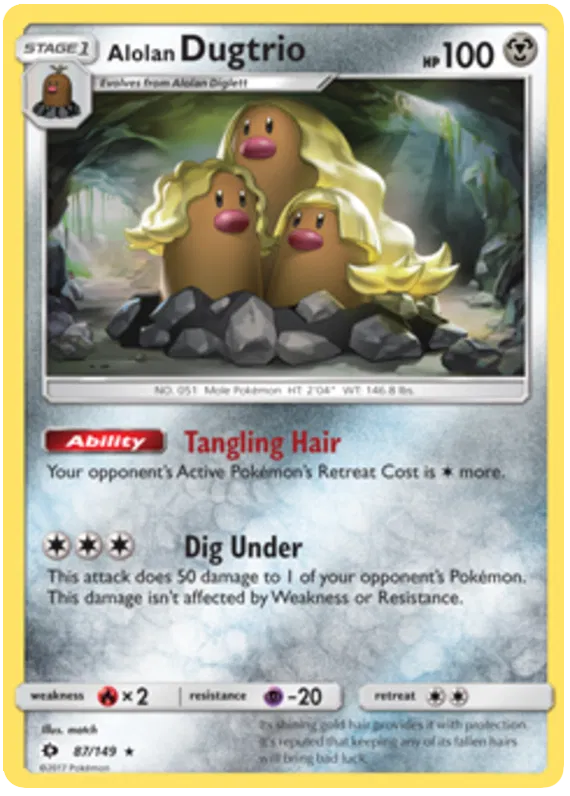 Alolan Dugtrio - Sun & Moon #87