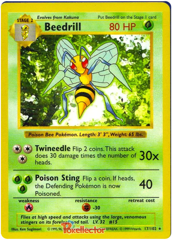 Beedrill - Base Set #17