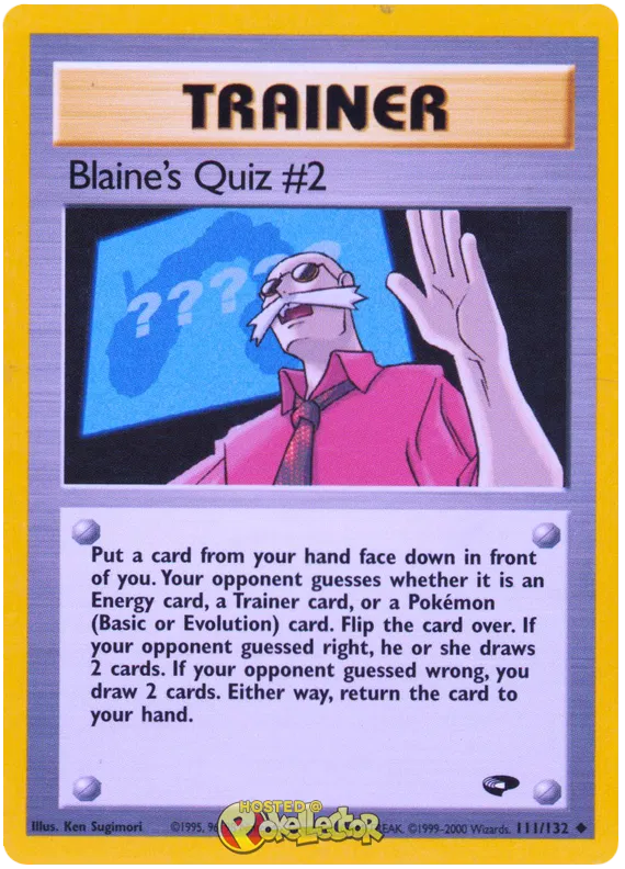 Blaine's Quiz #2 - Gym Challenge #111