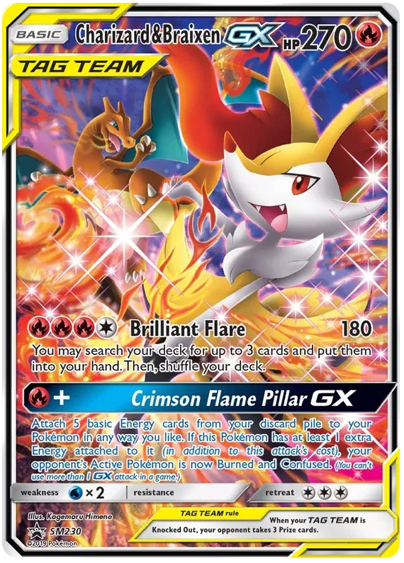 Charizard & Braixen GX - Sun & Moon Promos #230