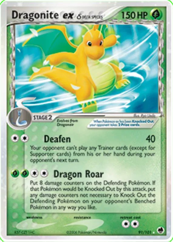 Dragonite ex  (delta species) - EX Dragon Frontiers #91