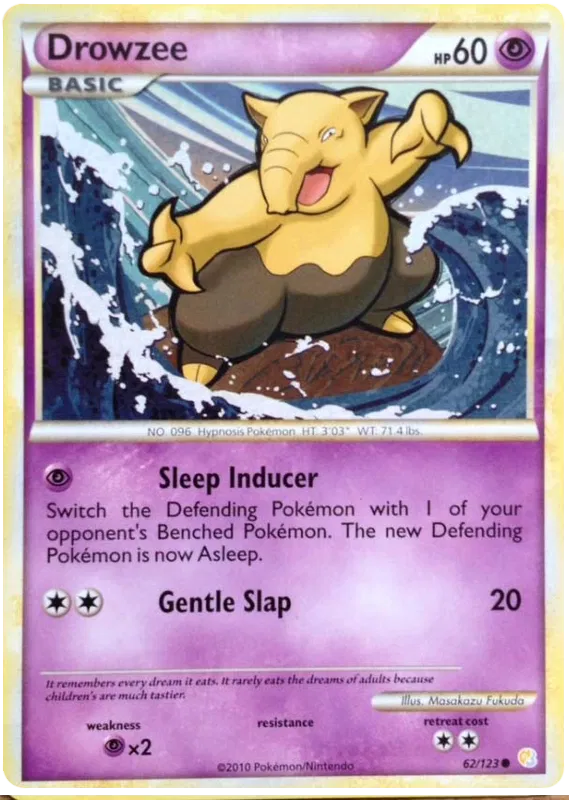 Drowzee - HeartGold SoulSilver #62