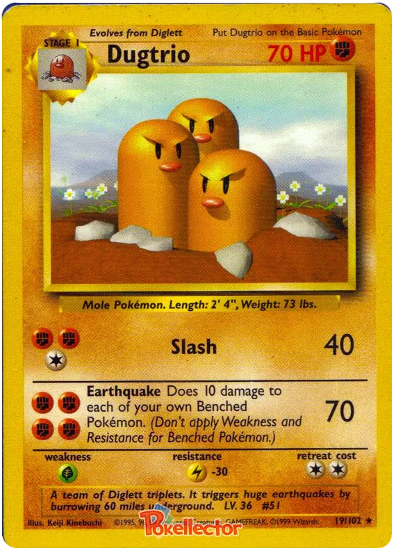 Dugtrio - Base Set #19