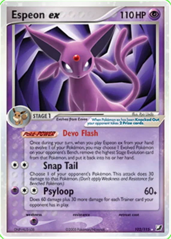 Espeon ex - EX Unseen Forces #102