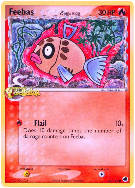 Feebas  (delta species) - EX Dragon Frontiers #49