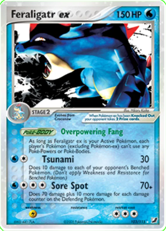 Feraligatr ex - EX Unseen Forces #103